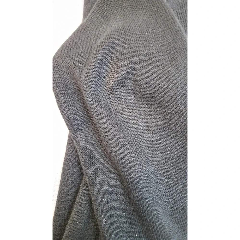 Woolrich Zip Up Sweater Womens M Black Floral Embroidered Excellent
